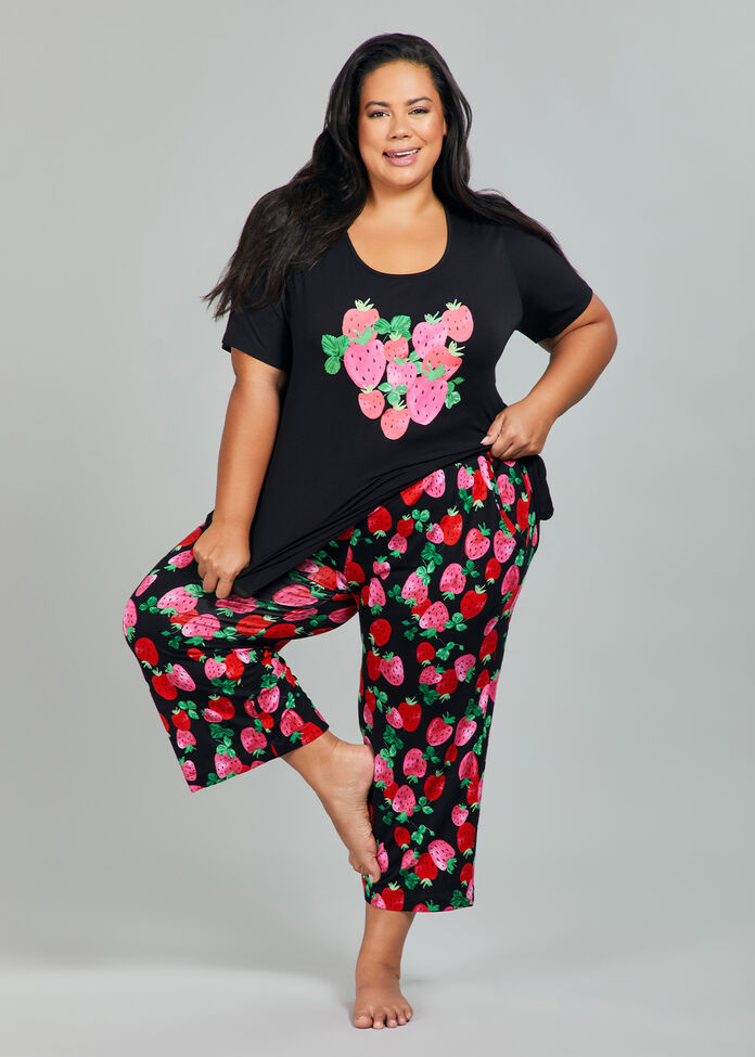 Bamboo Strawberry Pyjama Pant, , hi-res