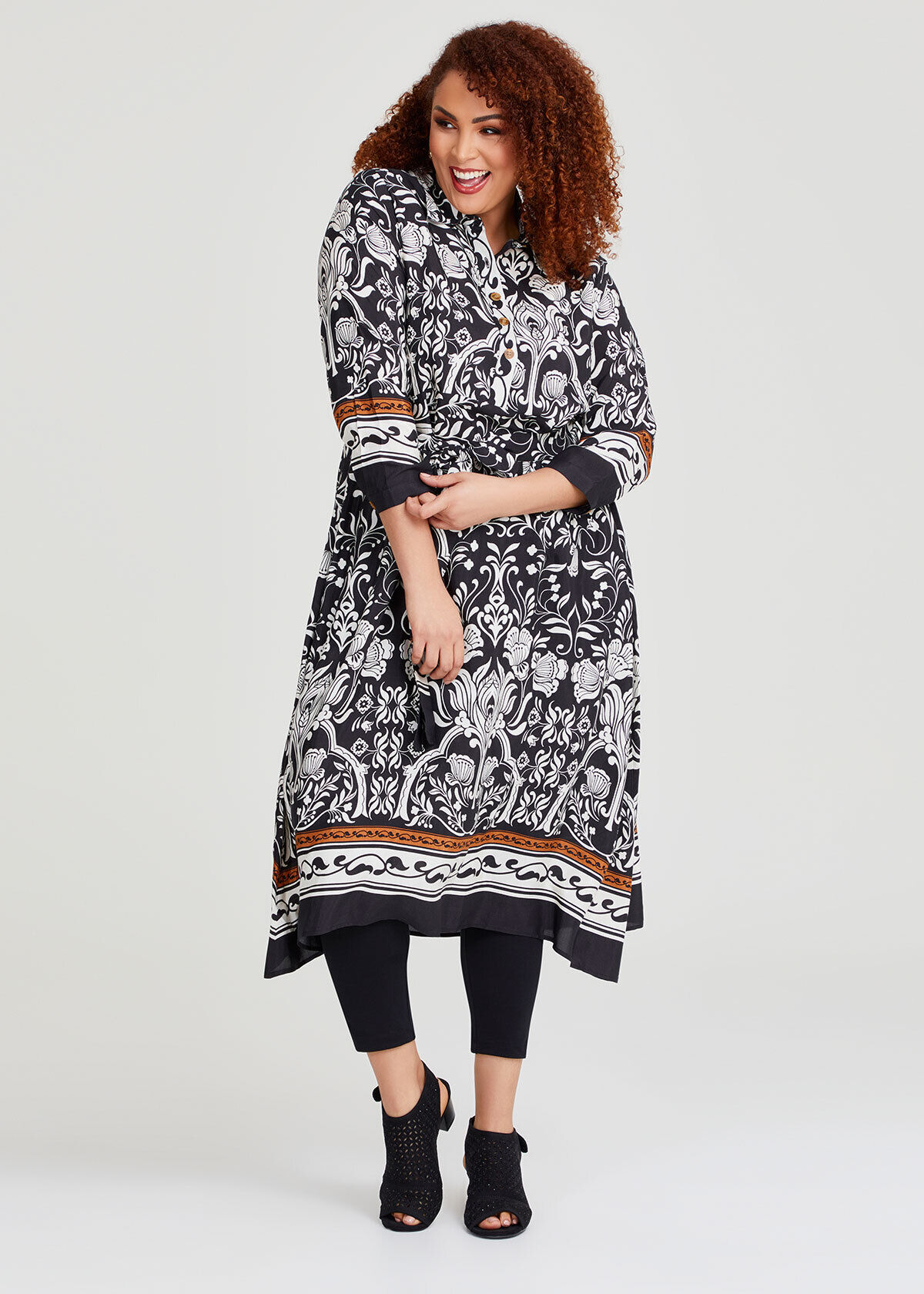 Shop Plus Size Natural Tierra Dress in Multi Taking Shape AU