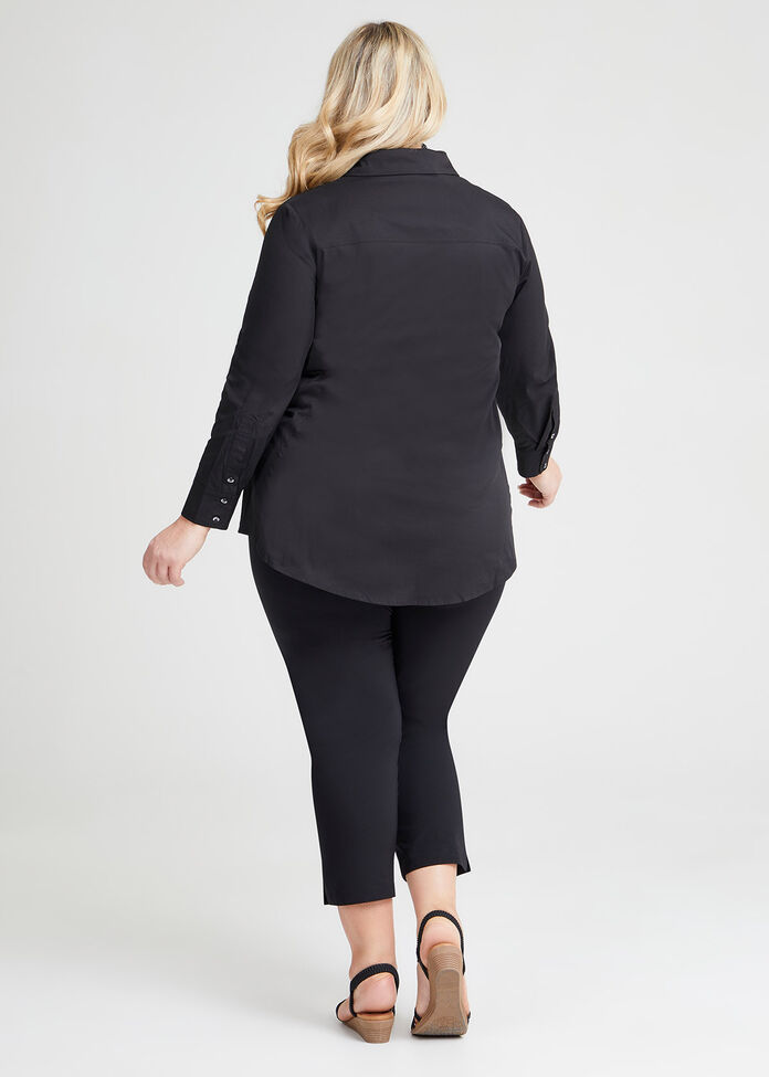 Shop Plus Size Cotton Poplin Shirt in Black | Sizes 12-30 | Taking Shape NZ