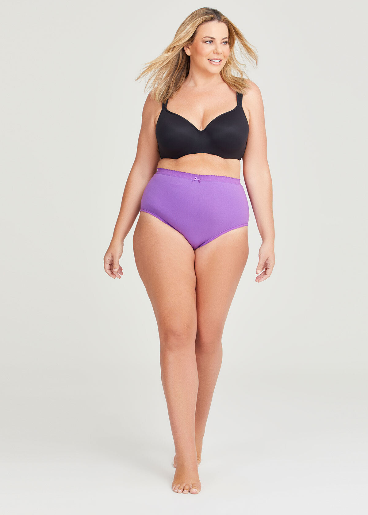 Shop Plus Size 5 Pack Cotton Rainbow Briefs in Multi Taking Shape AU