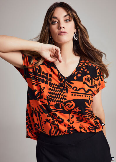 Plus Size Natural Summer Spritz Top