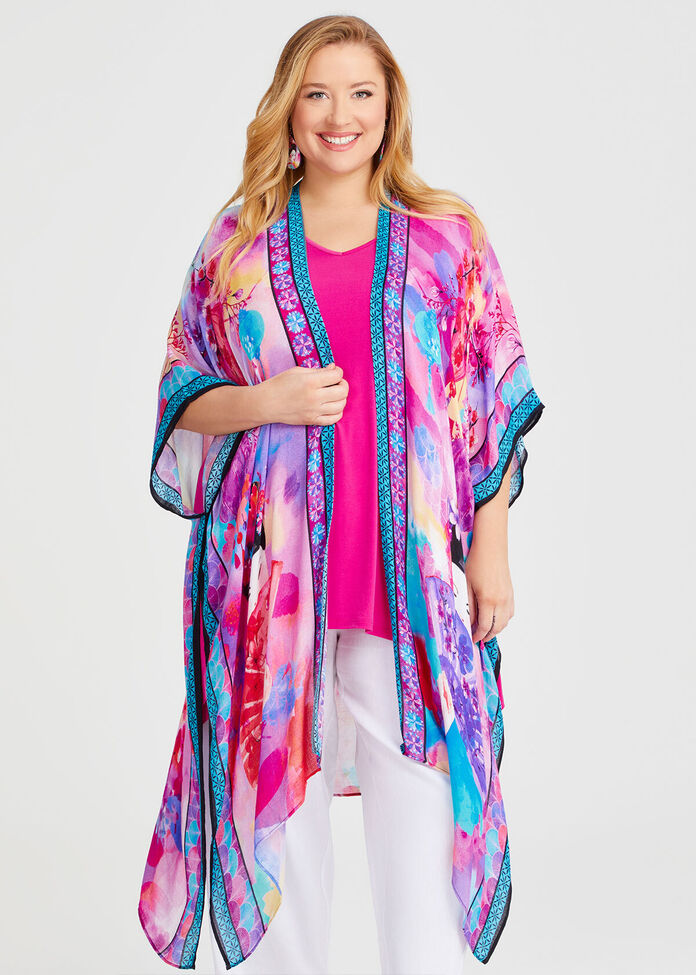 Geisha Cape Kimono, , hi-res