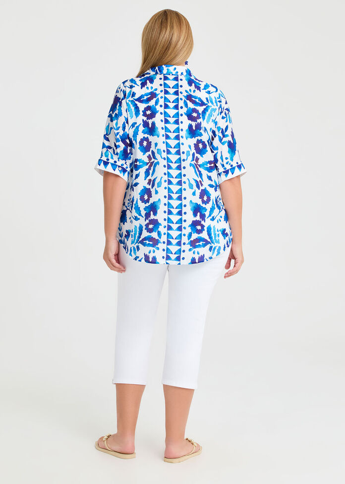 Natural Summer Floral Shirt, , hi-res