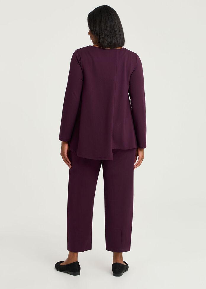 Applique Bamboo Ponte Top, , hi-res