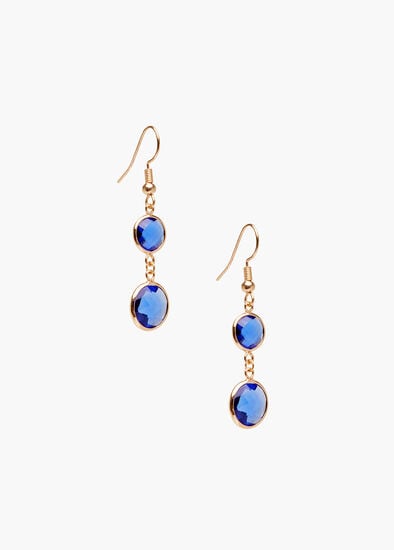 Plus Size Double Drop Crystal Earrings