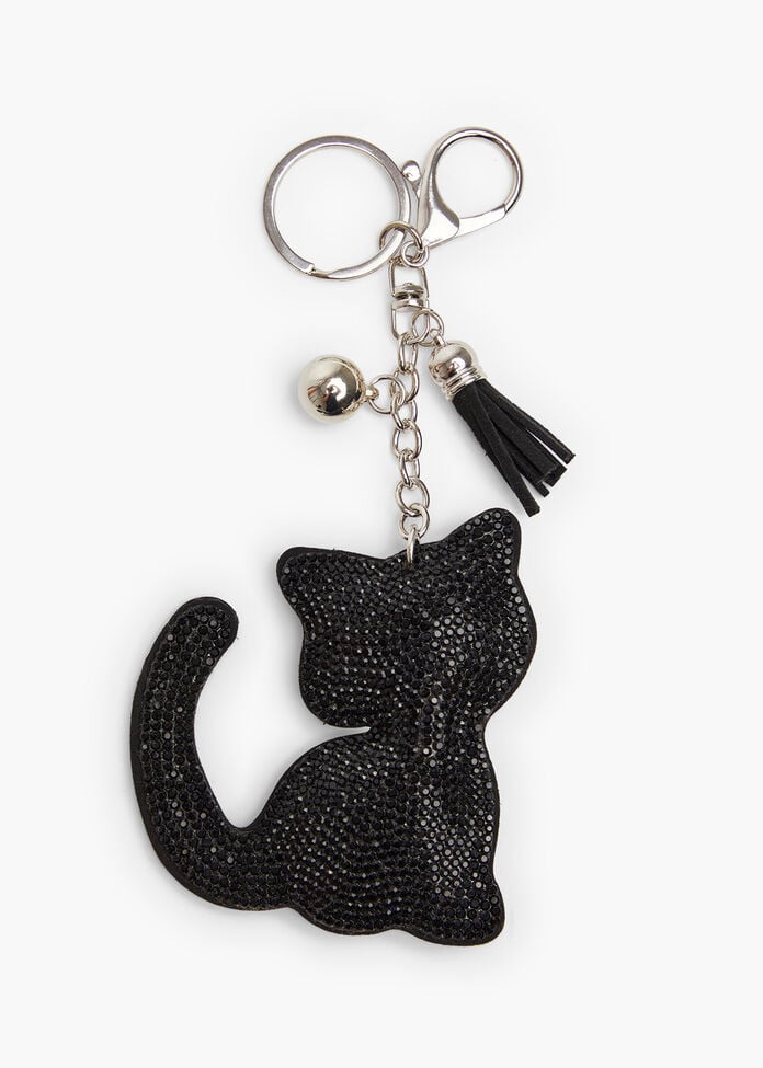 Bling Cat Bag Charm, , hi-res
