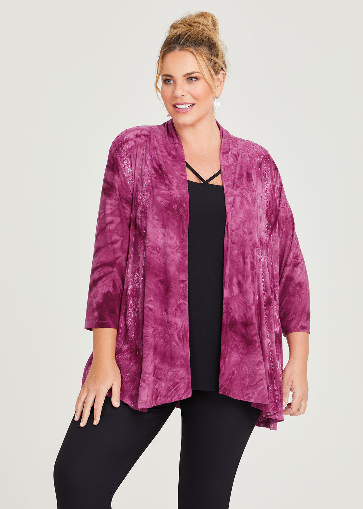 Plus size glitter cardigan hotsell