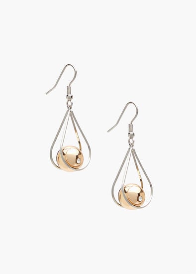 Two Tone Shiny Earrings,  Two Tone Shiny Earrings