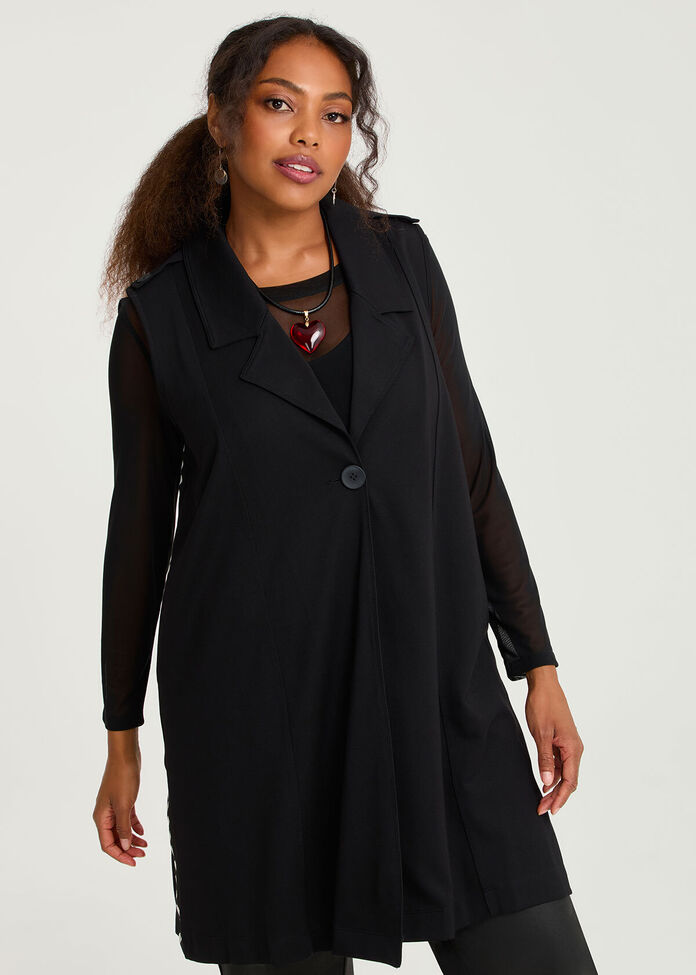 Ponte Stitch Samara Vest, , hi-res