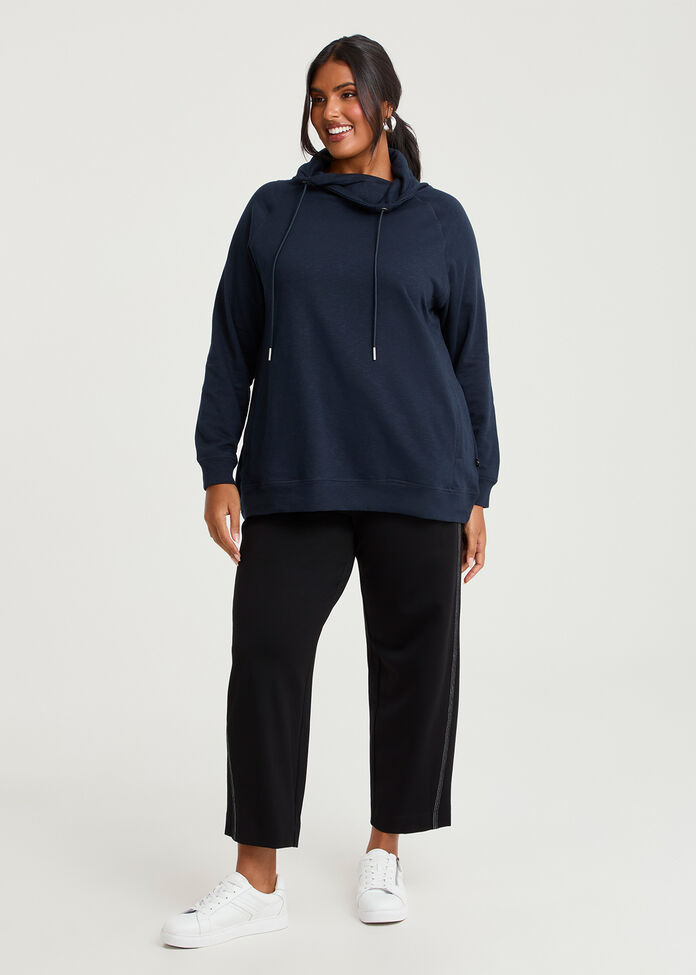 Drawstring Collar Sweat, , hi-res