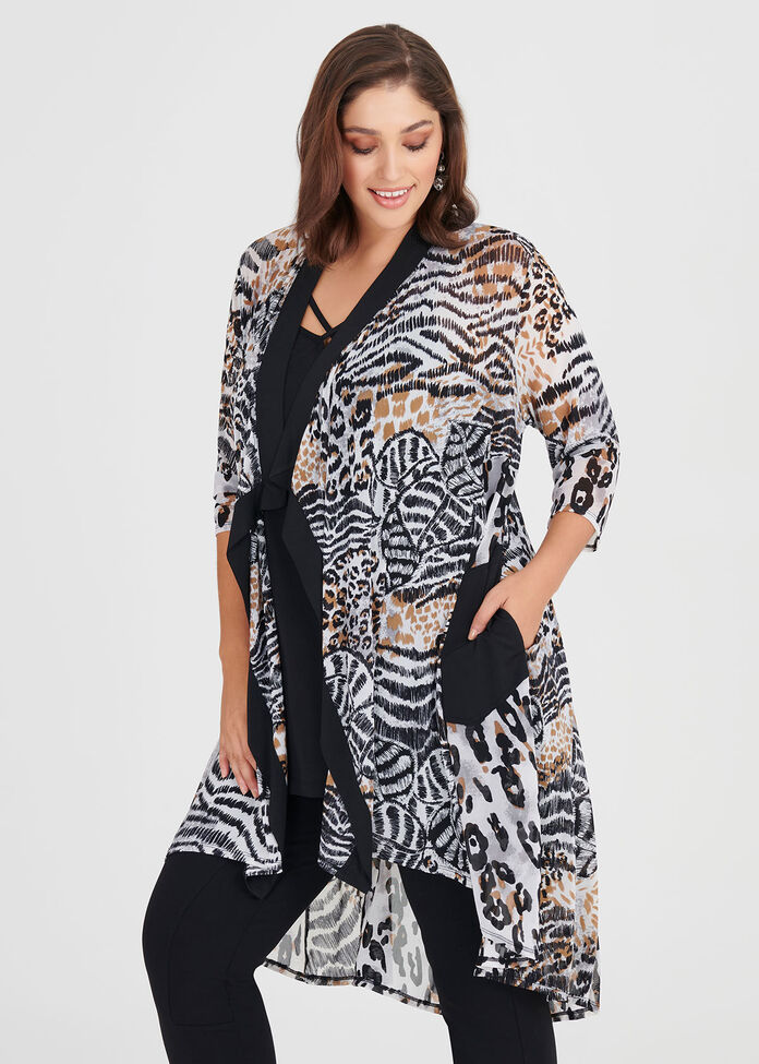 Shop Plus Size Mesh Wild Child Duster in Print | Sizes 12-30 | Taking ...