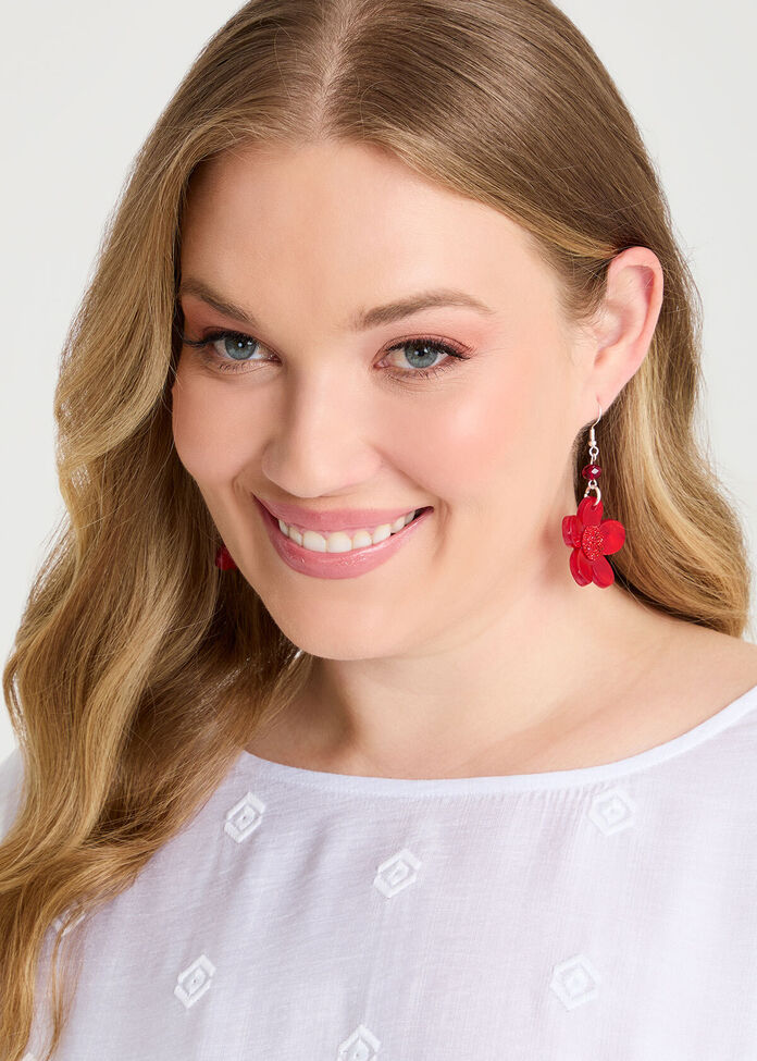 Pretty Flower Earrings, , hi-res