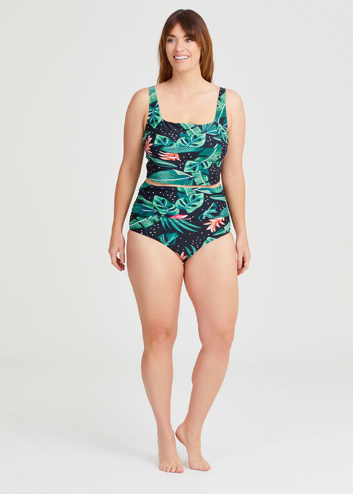 Shop Plus Size Sundown High Waist Swim Briefs, Multi Taking Shape AU