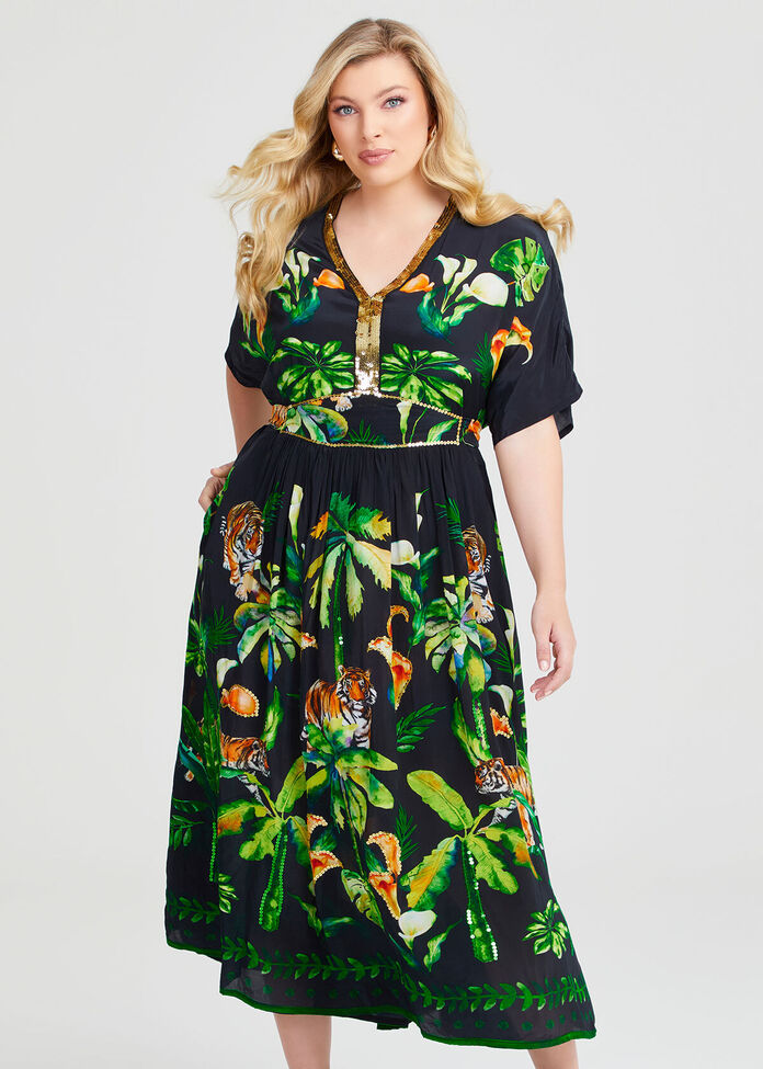 Natural Dazzle Maxi Dress, , hi-res