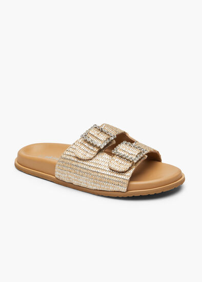 Raffia Slide Sandal