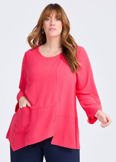 Plus Size Soft Drape Adele Long Sleeve Top