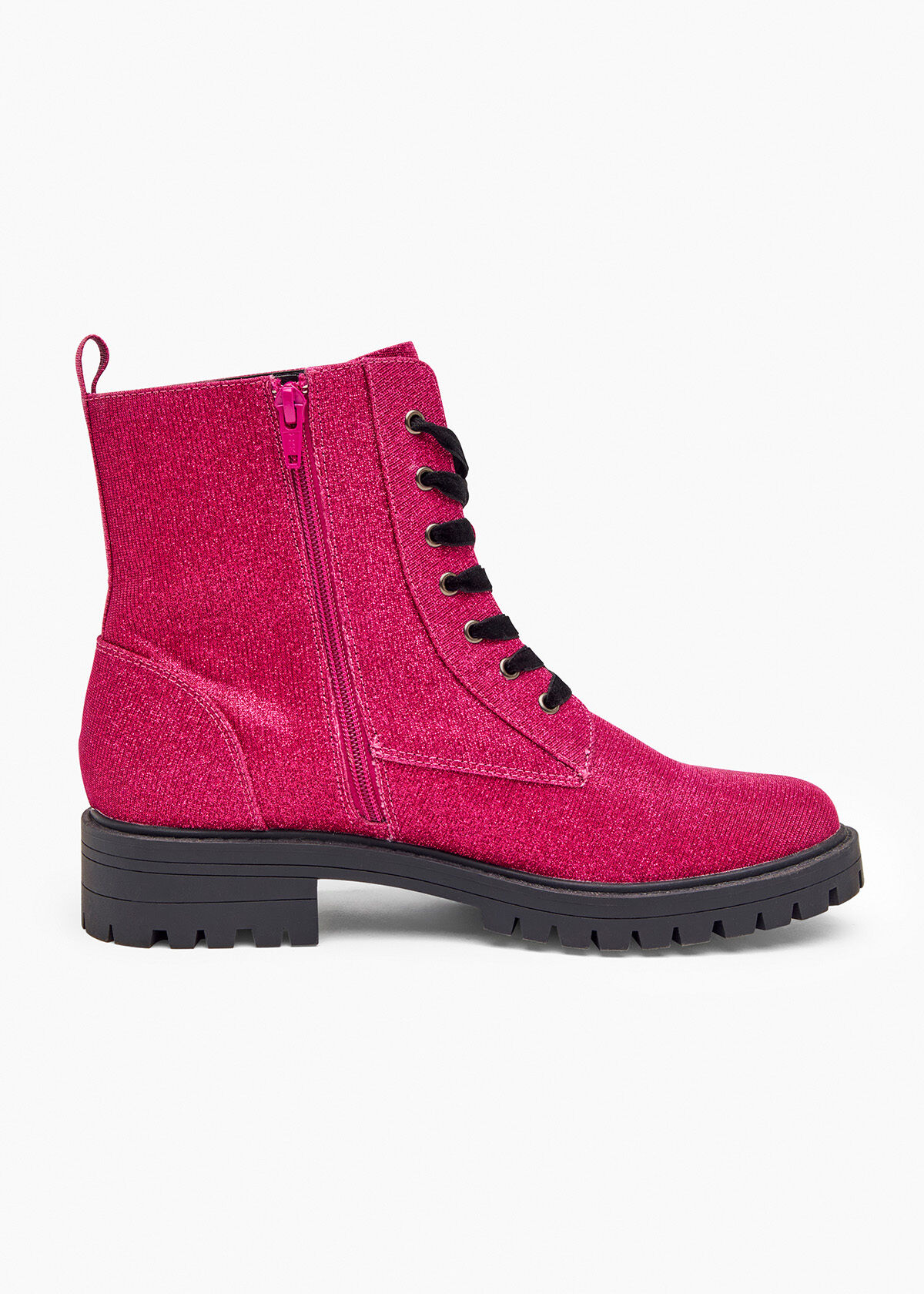 Red velvet combat boots online
