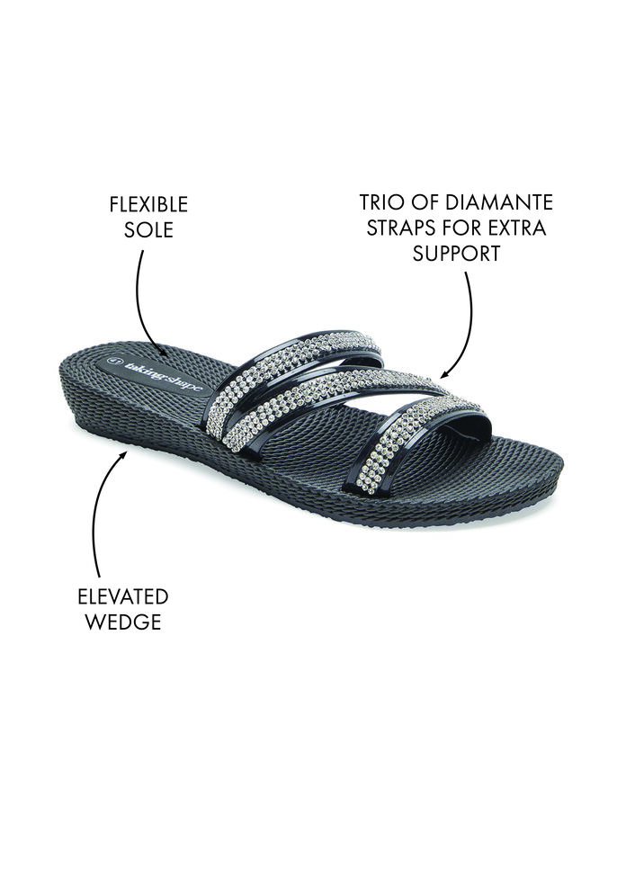 Shop Strappy Wedge Jelly Sandal Comfortable Shoes Taking Shape UK