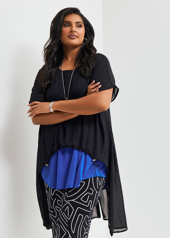 Shop Plus Size Chiffon Airlie Top, Black Taking Shape AU
