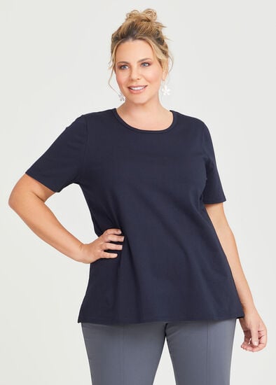 Plus Size Organic Swing Short Sleeve T-Shirt