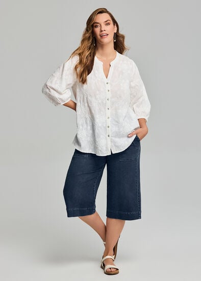 Plus Size Cotton Blend Bermuda Short