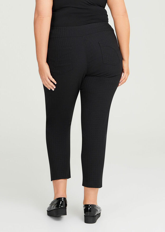 Shop Plus Size Essential Self Mini Check Pant in Black | Taking Shape AU