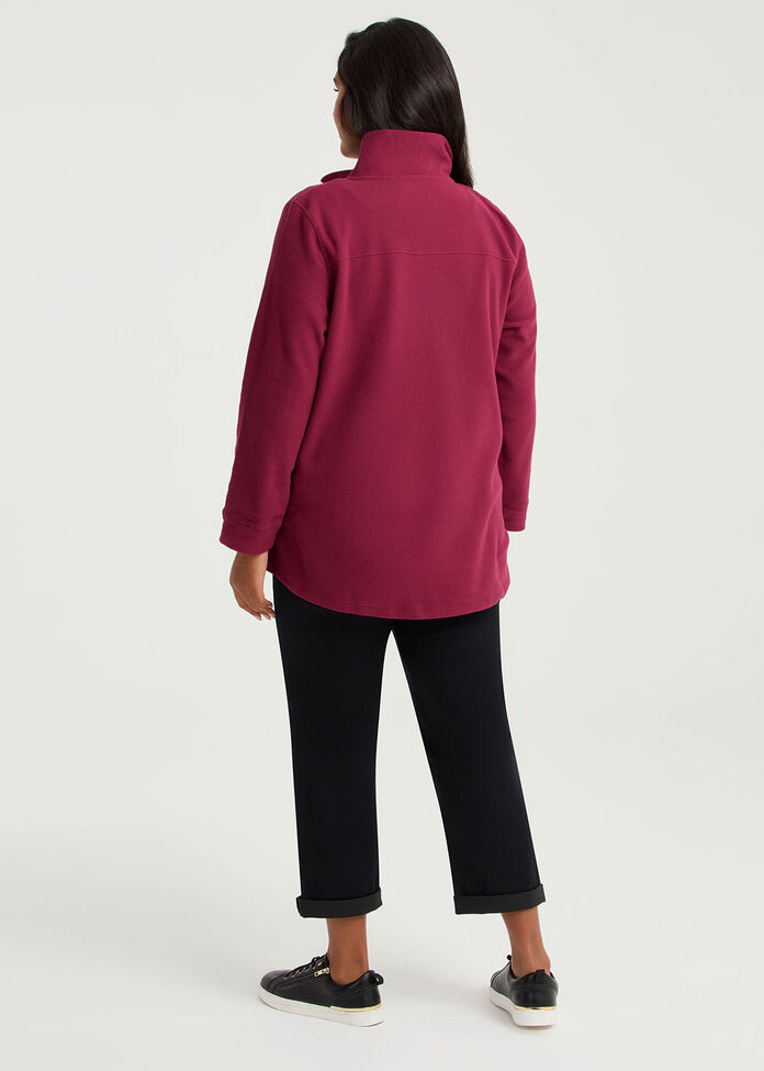 Shop Plus Size Polar Fleece 1/2 Zip Top, Purple | Taking Shape NZ
