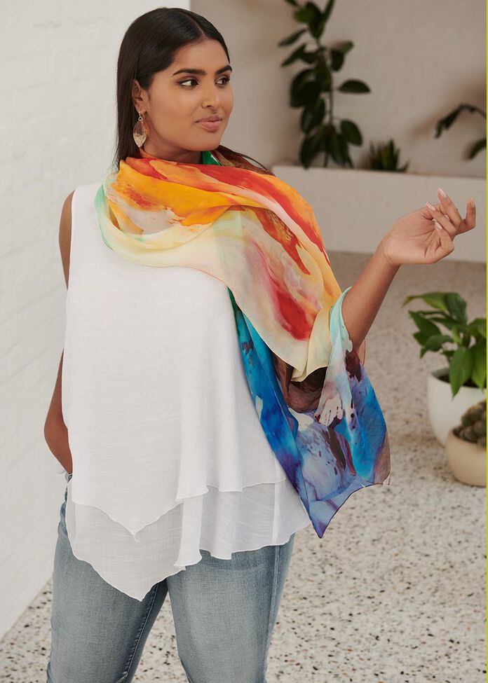 Hello Lady Silk Scarf, , hi-res