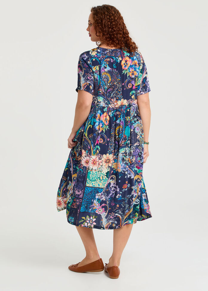 Natural Pocket Midi Dress, , hi-res