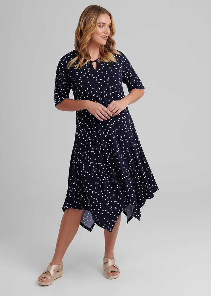 Shibori Spot Dress, , hi-res