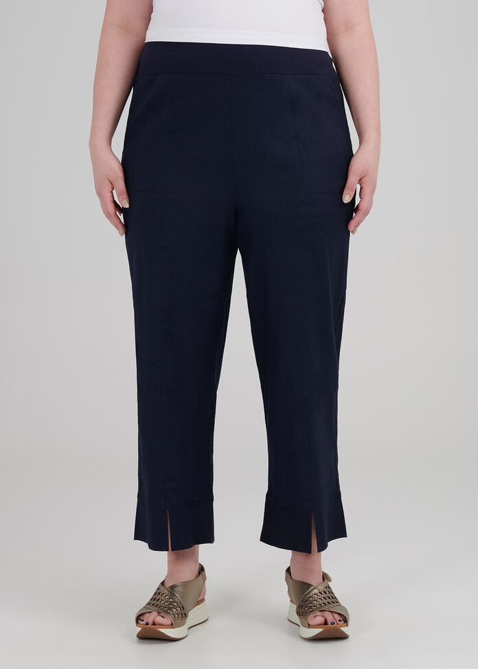 Linen Oasis Crop Pant, , hi-res