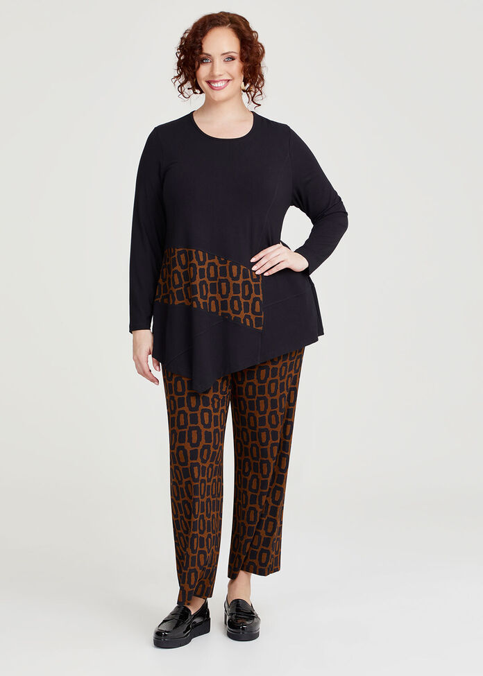 Asymmetric Insert Natural Tunic, , hi-res