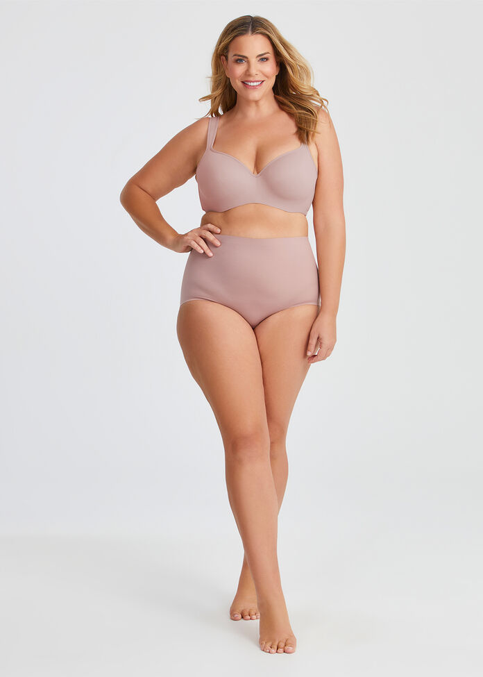 Shop Plus Size No VPL Micro Full Briefs in Pink Taking Shape AU