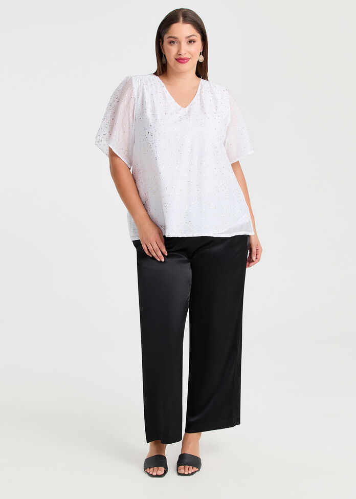 Gilded Tencel Cocktail Top, , hi-res