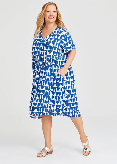 Plus Size Natural Holiday Pocket Dress