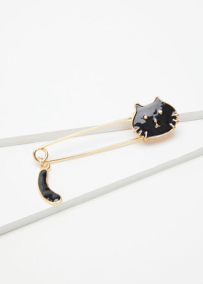 Black Cat Pin, , hi-res