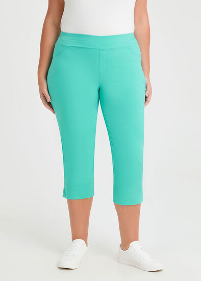 Plus Size Expose Split Hem Crop Pant