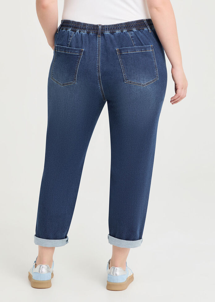 Denim Drawstring Jogger, , hi-res