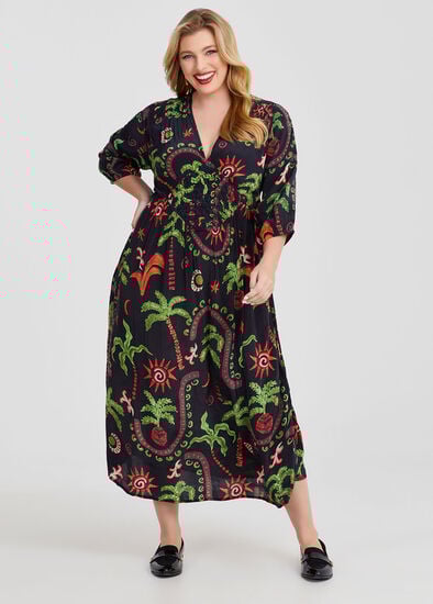 Plus Size Natural Paradise Jungle Dress
