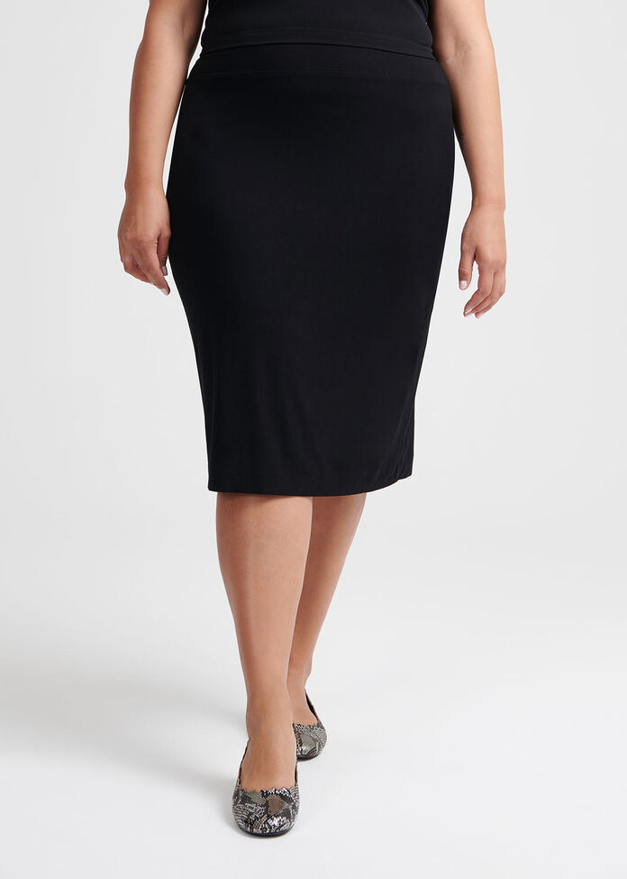 Shop Plus Size Bamboo Imagine Skirt in Black | Taking Shape AU