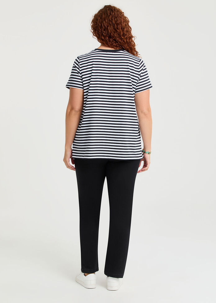 Peanuts Snoopy Stripe T-shirt, , hi-res