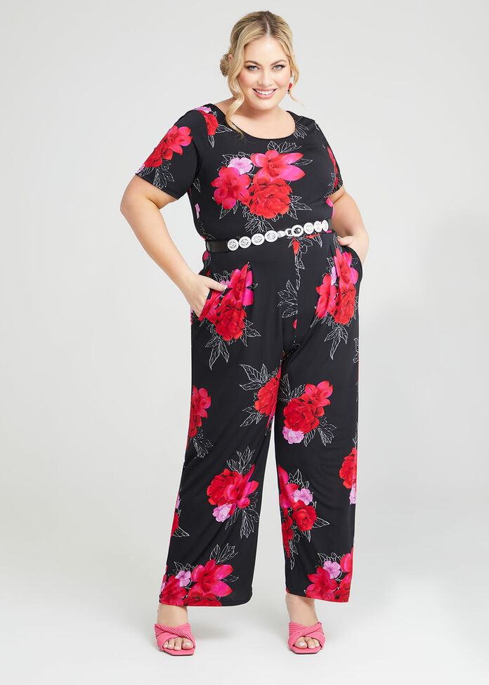 Shop Plus Size Elegant Floral Jumpsuit in Multi | Taking Shape AU