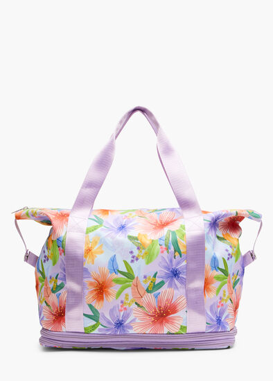 Floral Expandable Travel Bag