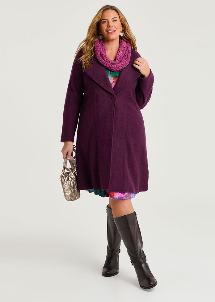 Madison Boiled Wool Coat, , hi-res