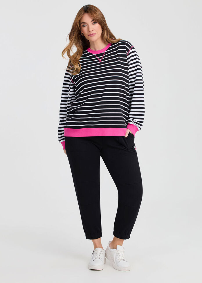 Cotton Contrast Detail Trackpant, , hi-res