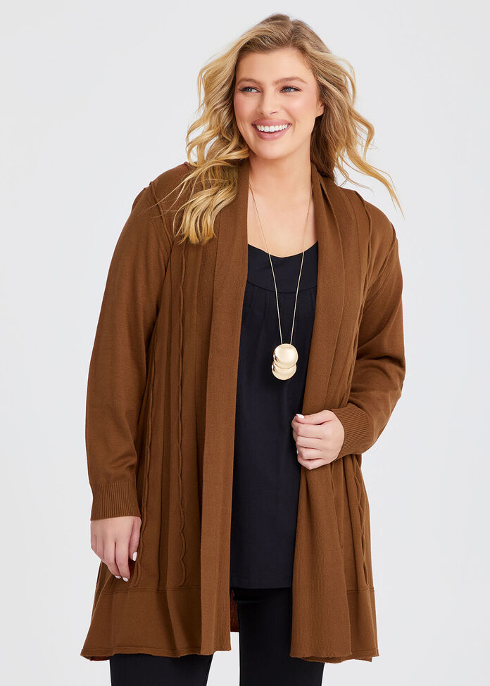 Lettuce Edge Bamboo Knit Cardigan, , hi-res