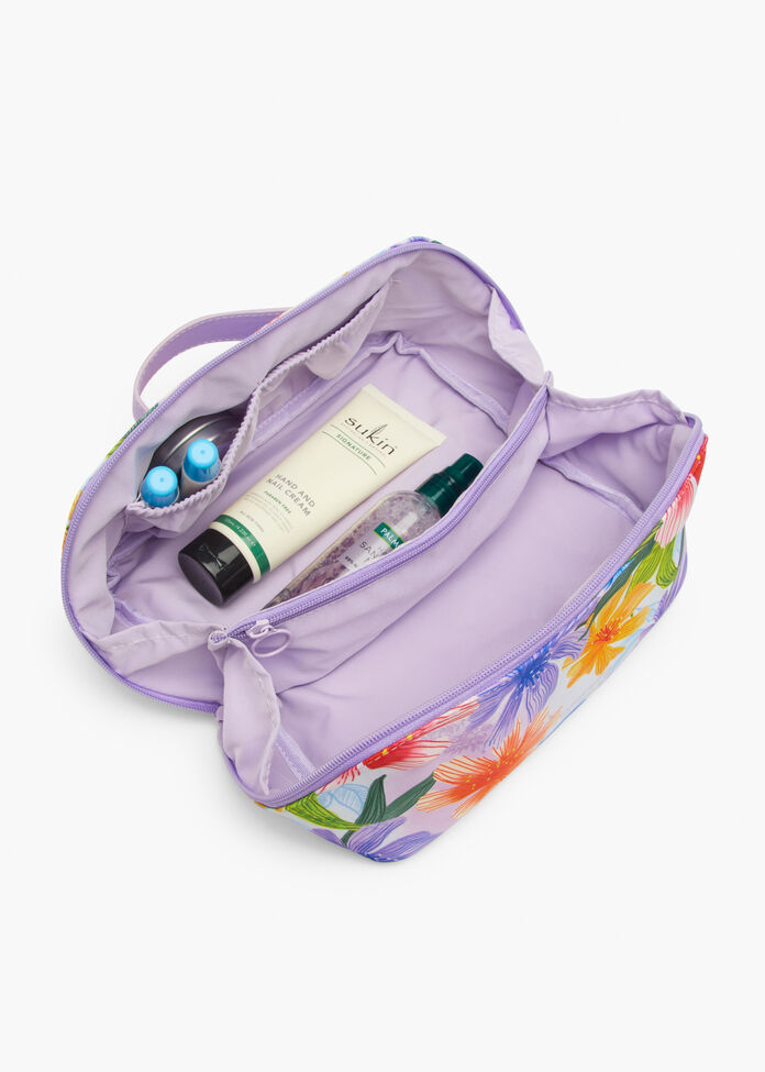 Floral Travel Toiletry Bag, , hi-res