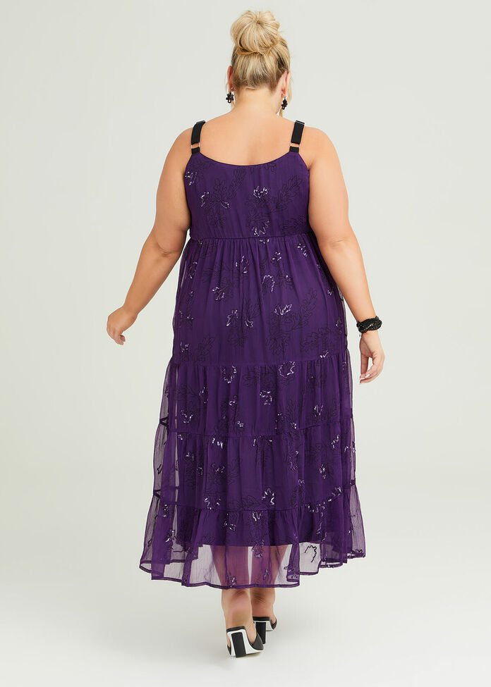Shop Plus Size Strappy Sequin Cocktail Dress in Purple | Sizes 12-30 ...