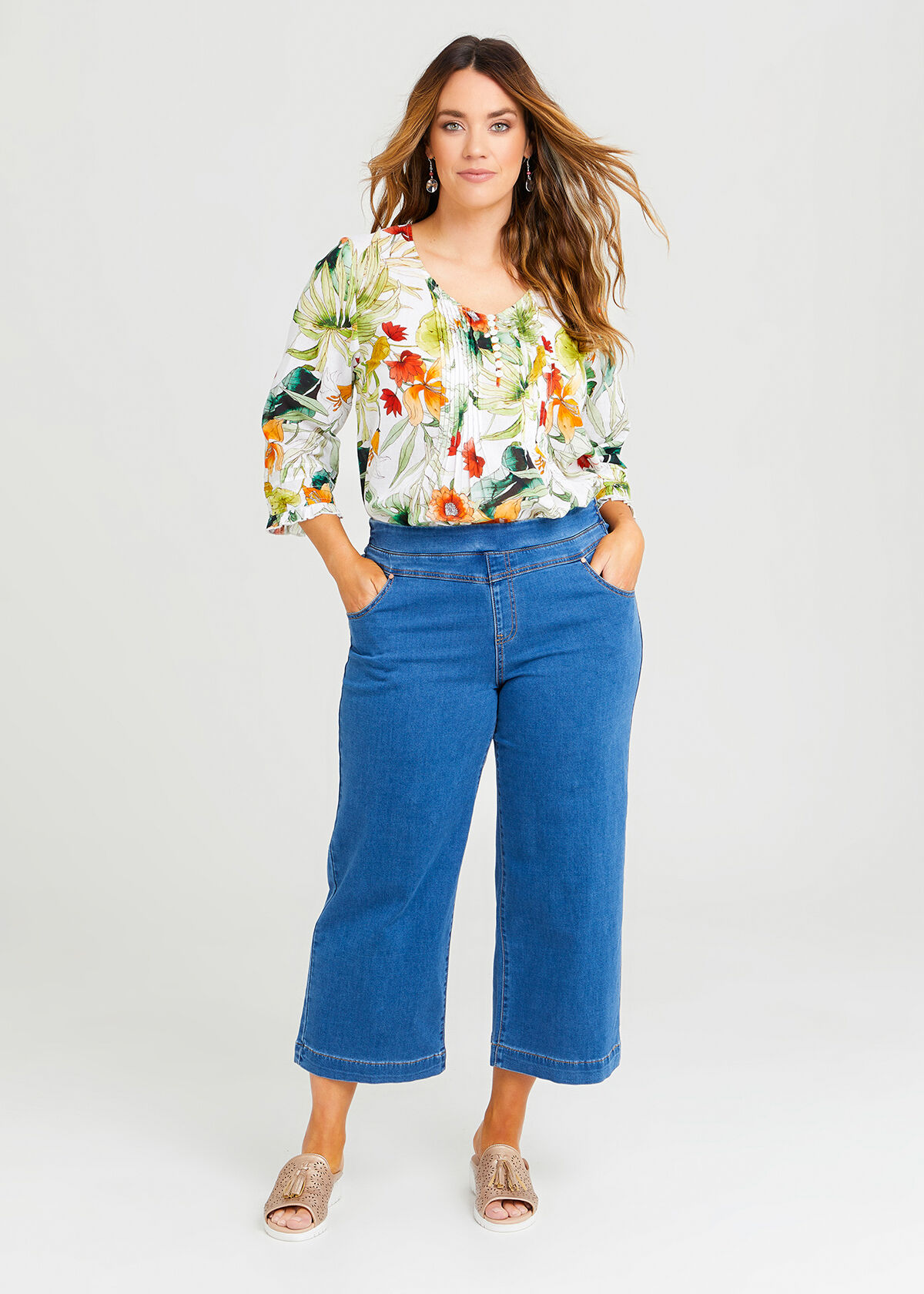Blue jean shop crop pants