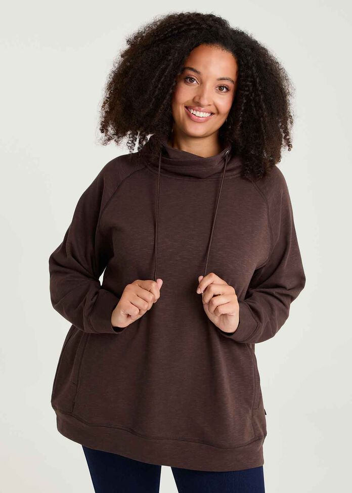 Drawstring Collar Sweat, , hi-res